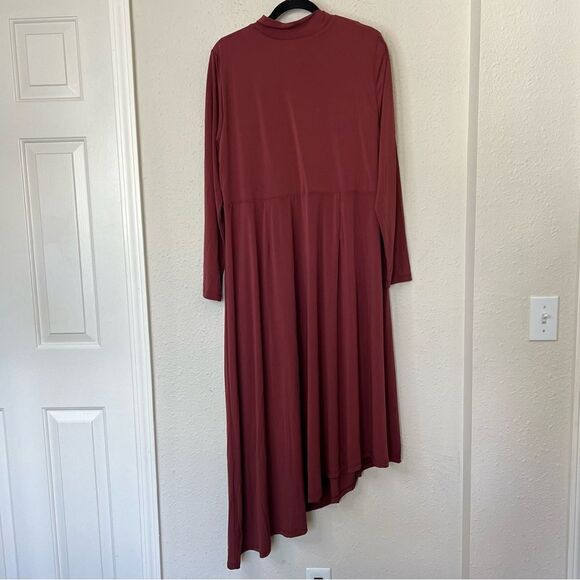 Eloquii Asymmetrical Long Sleeve Midi Dress NEW Plus Size 18 - Picture 6 of 9